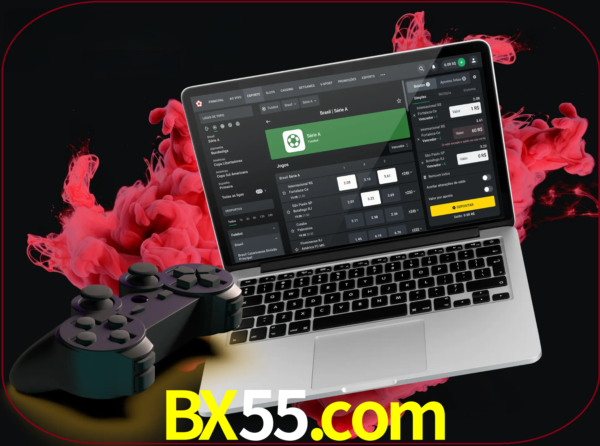 Visite a secção especial de jogos de vídeo em bx55 para descobrir em que jogos pode apostar e ganhar muito dinheiro.